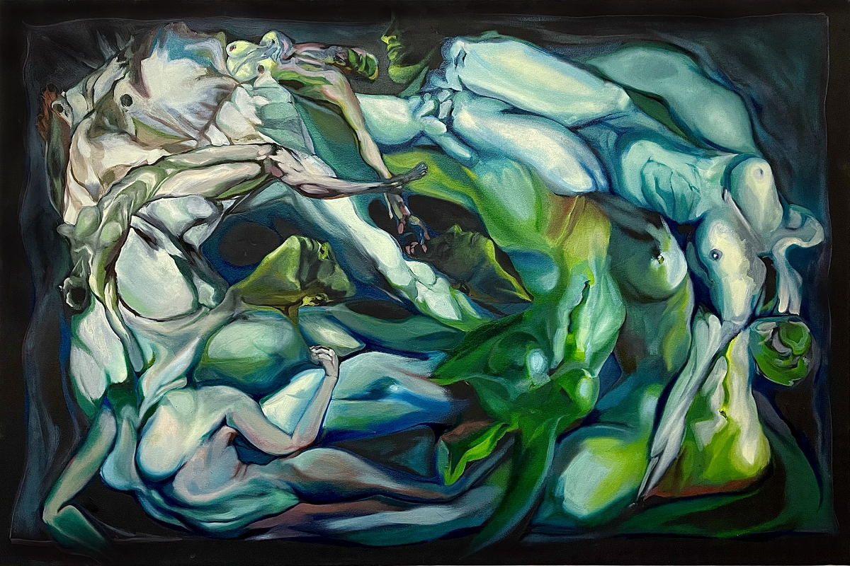 "Jaded" 38 x 42 inch painting