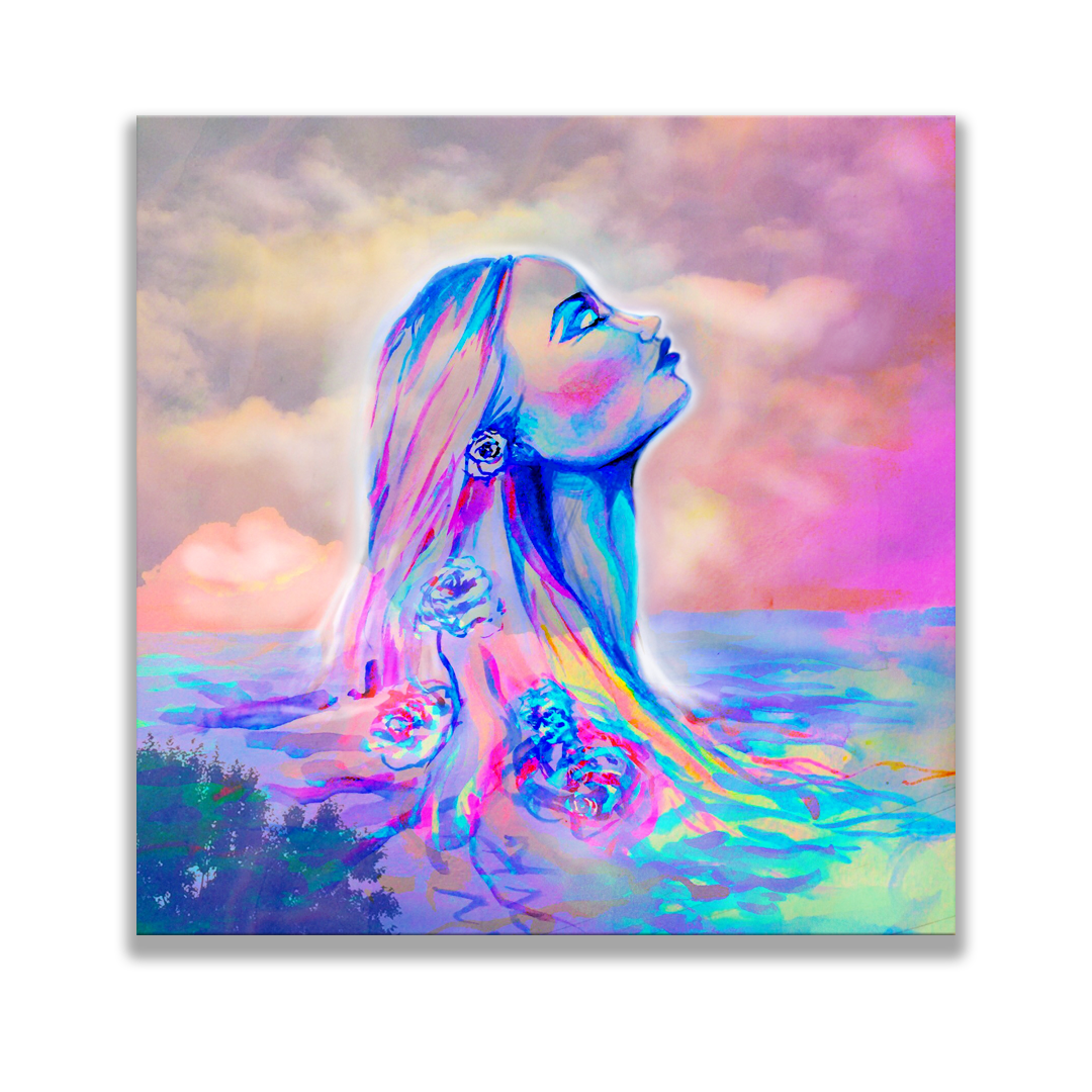 Holographic Girl Sticker